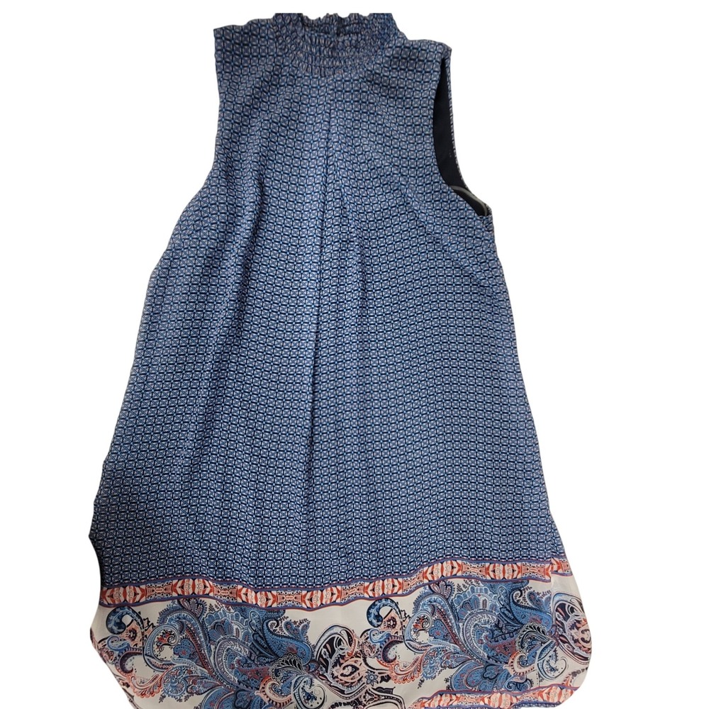 Womens Speechless Blue Paisley Sleeveless Dress Size Small